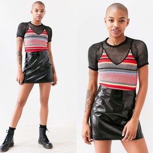 COOPERATIVE | Shiny Patent Faux Leather Mini Skirt